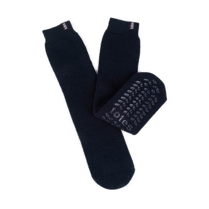 totes Ladies Recycled 3.0 Tog Thermal Original Slipper Socks Navy Extra Image 3